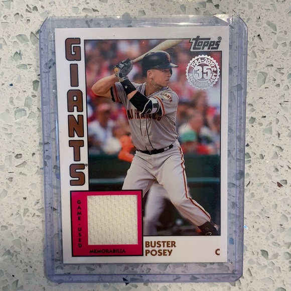 2019 Topps Buster Bosey Game Worn Jersey Card - Picture 1 of 2